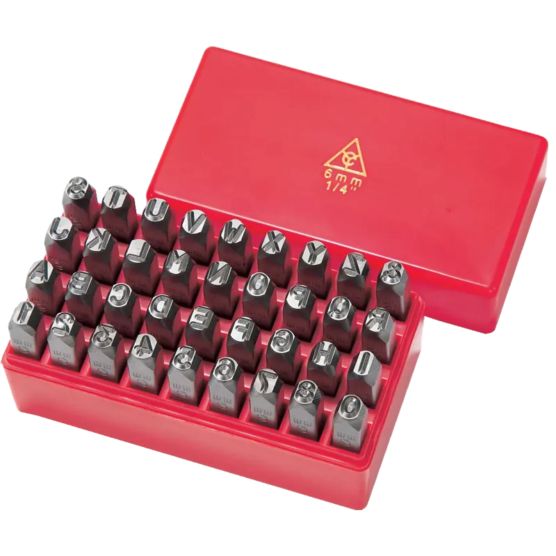 YC607 英文＋數字組合鋼印組—其他角度