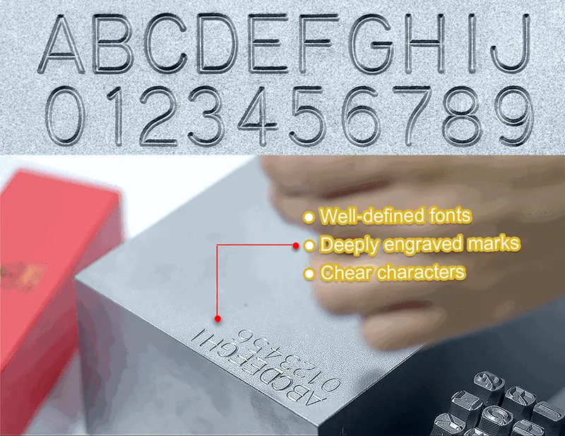 Young Cycle steel stamp craftsmanship: well-defined fonts, deep engraving, clear characters